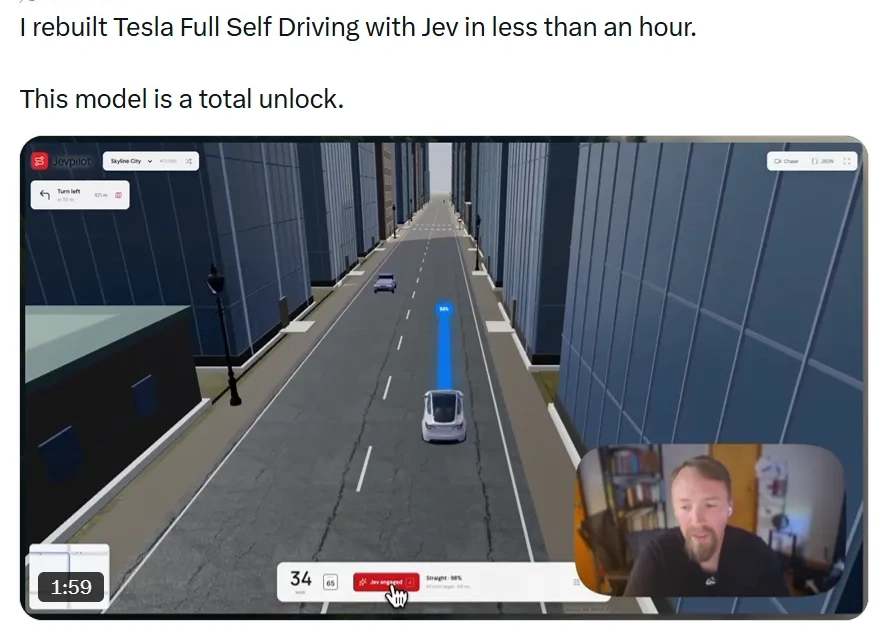 3D 도시 시뮬레이션을 활용한 Jev AI 자율 주행 데모